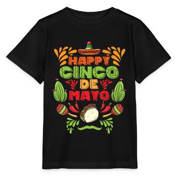 Fiesta mexicaine Joyeuse Cinco De Mayo - T-shirt bio MINI CREATOR Stanley/Stella Enfant - noir - Devant - Mikhail (115cm)