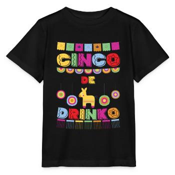 Célébration de la boisson Cinco De Mayo Pinata - T-shirt bio MINI CREATOR Stanley/Stella Enfant - noir - Devant - Mikhail (115cm)