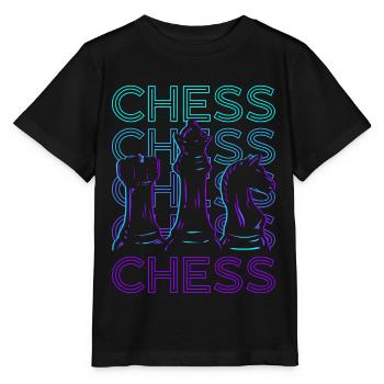 Joueur d’échecs Maître d’échecs Retro Gift - T-shirt bio MINI CREATOR Stanley/Stella Enfant - noir - Devant - Mikhail (115cm)