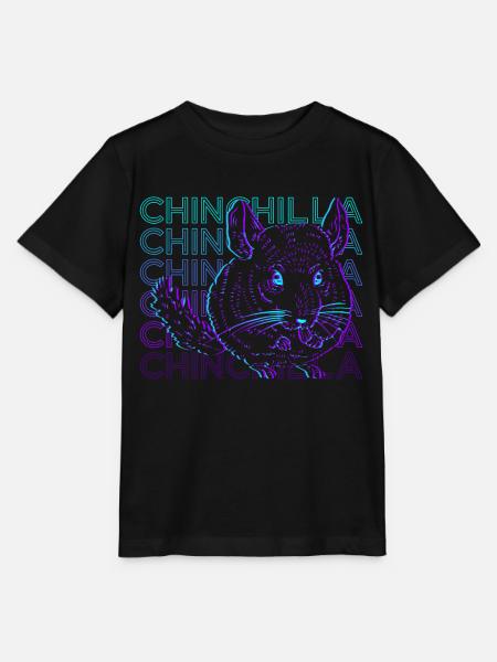 Chinchilla Retro Geschenk - Stanley/Stella Kinder T-Shirt MINI CREATOR  - Schwarz