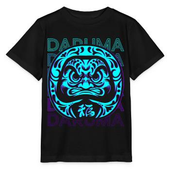 Daruma Doll Japanese Doll Retro Gift - Stanley/Stella MINI CREATOR Kids’ T-Shirt - black - Front - Mikhail (115cm)