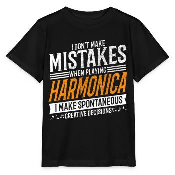 Mundharmonika Kreativer Mundharmonikaspieler - Stanley/Stella Kinder T-Shirt MINI CREATOR  - Schwarz - Vorne - Mikhail (115cm)