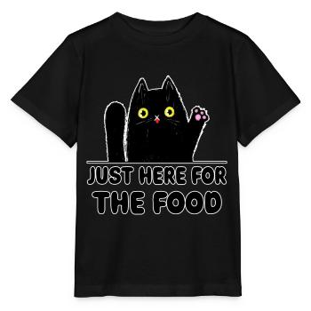 Foodie Kitty Femmes Drôle de Chat - T-shirt bio MINI CREATOR Stanley/Stella Enfant - noir - Devant - Mikhail (115cm)