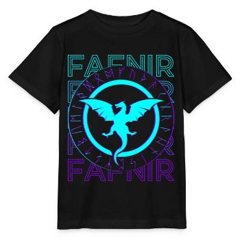 Fafnir Dragon Viking Sigurd Myhtologie Nordique - T-shirt bio MINI CREATOR Stanley/Stella Enfant - noir - Devant - Mikhail (115cm)