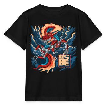 Cyborg Dragon Japanischer Cyber-Punk Cyber-Ästheti - Stanley/Stella Kinder T-Shirt MINI CREATOR  - Schwarz - Vorne - Mikhail (115cm)