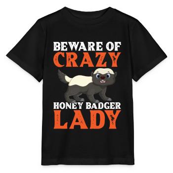 Drôle de blaireau de miel - T-shirt bio MINI CREATOR Stanley/Stella Enfant - noir - Devant - Mikhail (115cm)