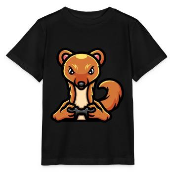 Lustiger Honigdachs Gamer Videospiel - Stanley/Stella Kinder T-Shirt MINI CREATOR  - Schwarz - Vorne - Mikhail (115cm)