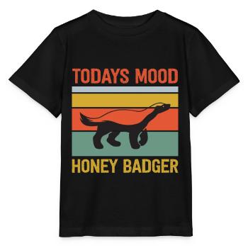 Lustiger Honigdachs - Stanley/Stella Kinder T-Shirt MINI CREATOR  - Schwarz - Vorne - Mikhail (115cm)