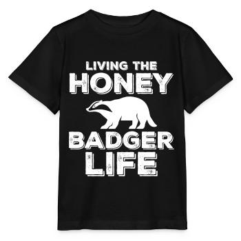Drôle de blaireau de miel - T-shirt bio MINI CREATOR Stanley/Stella Enfant - noir - Devant - Mikhail (115cm)