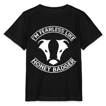 Lustiger Honigdachs - Stanley/Stella Kinder T-Shirt MINI CREATOR  - Schwarz - Vorne - Mikhail (115cm)