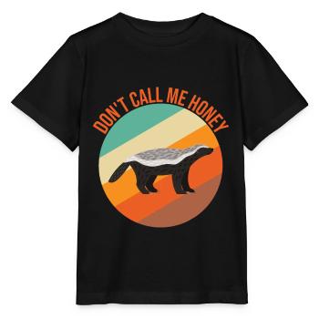 Drôle de blaireau de miel - T-shirt bio MINI CREATOR Stanley/Stella Enfant - noir - Devant - Mikhail (115cm)