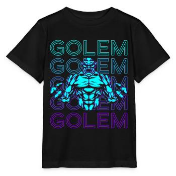 Golem Jewish Mythology Yiddish Retro - Stanley/Stella MINI CREATOR Kids’ T-Shirt - black - Front - Mikhail (115cm)
