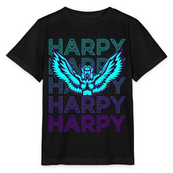 Harpy Greek Mythology Ancient Greek Retro - Stanley/Stella MINI CREATOR Kids’ T-Shirt - black - Front - Mikhail (115cm)