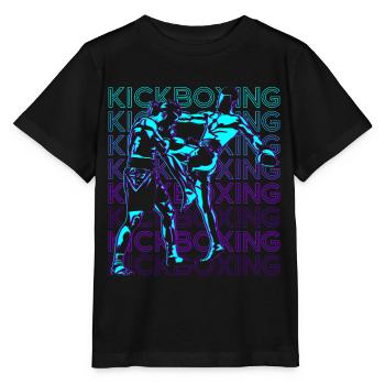 Kickboxen Retro Kickboxer - Stanley/Stella Kinder T-Shirt MINI CREATOR  - Schwarz - Vorne - Mikhail (115cm)