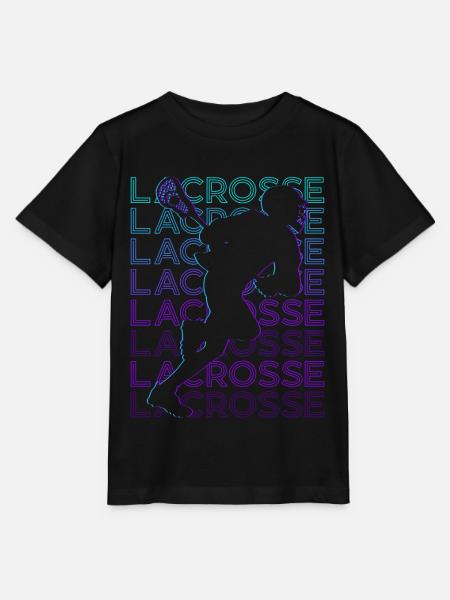 Lacrosse Spieler Retro - Stanley/Stella Kinder T-Shirt MINI CREATOR  - Schwarz