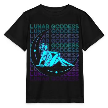 Mondgöttin Wicca Heidnisch Retro - Stanley/Stella Kinder T-Shirt MINI CREATOR  - Schwarz - Vorne - Mikhail (115cm)