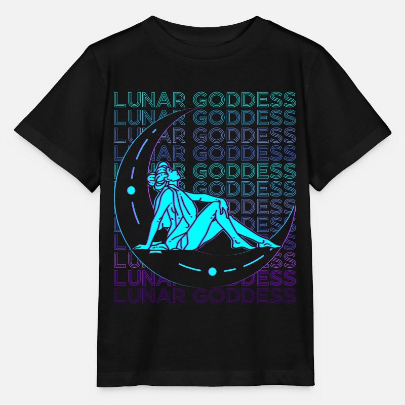 Moon Goddess Wicca Pagan Retro - Stanley/Stella MINI CREATOR Kids’ T-Shirt - black