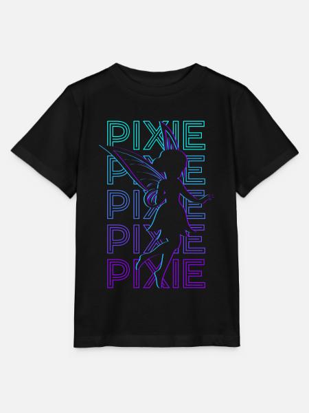 Pixie Fairy Retro - Stanley/Stella Kinder T-Shirt MINI CREATOR  - Schwarz