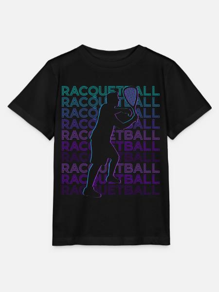 Racquetball Spieler Retro - Stanley/Stella Kinder T-Shirt MINI CREATOR  - Schwarz