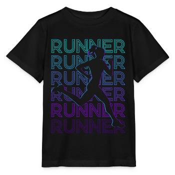 Runners Run Rétro - T-shirt bio MINI CREATOR Stanley/Stella Enfant - noir - Devant - Mikhail (115cm)