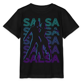 Salsa danse Salsa danse Salsa danseur Retro - T-shirt bio MINI CREATOR Stanley/Stella Enfant - noir - Devant - Mikhail (115cm)