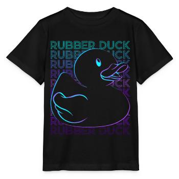 Gummi-Ente Retro - Stanley/Stella Kinder T-Shirt MINI CREATOR  - Schwarz - Vorne - Mikhail (115cm)