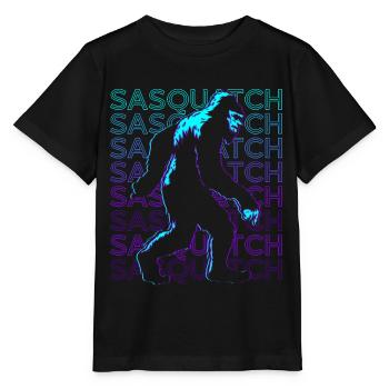 Sasquatch Bigfoot Retro - Stanley/Stella MINI CREATOR Kids’ T-Shirt - black - Front - Mikhail (115cm)