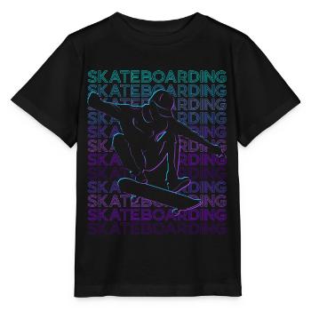 Skateboard Skateboard Skateboard Rétro - T-shirt bio MINI CREATOR Stanley/Stella Enfant - noir - Devant - Mikhail (115cm)