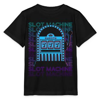Spielautomat Casino Retro - Stanley/Stella Kinder T-Shirt MINI CREATOR  - Schwarz - Vorne - Mikhail (115cm)