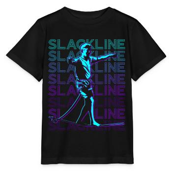 Slackline Retro - Stanley/Stella Kinder T-Shirt MINI CREATOR  - Schwarz - Vorne - Mikhail (115cm)