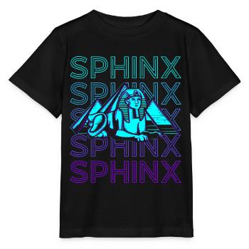 Sphinx Égyptien Satue Grand Sphinx de Gizeh Ret - T-shirt bio MINI CREATOR Stanley/Stella Enfant - noir - Devant - Mikhail (115cm)