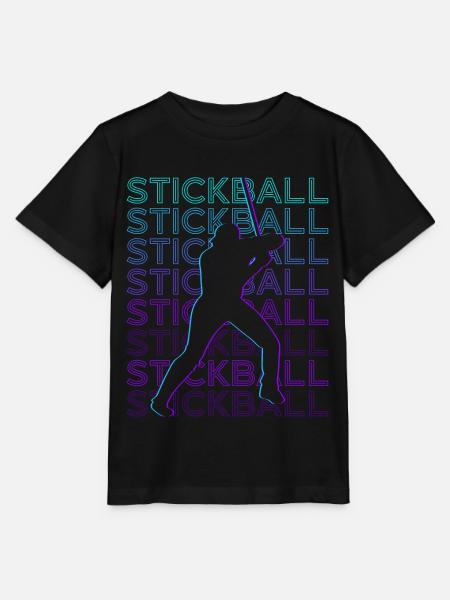 Stickball Spieler Retro - Stanley/Stella Kinder T-Shirt MINI CREATOR - Schwarz
