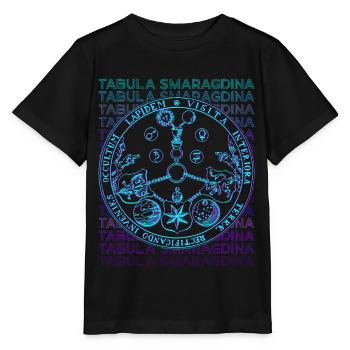 Tabula Emerald Table Hermetic Alchemi - Stanley/Stella MINI CREATOR Kids’ T-Shirt - black - Front - Mikhail (115cm)
