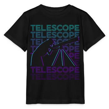 Astronomy Astronomer Telescope Retro - Stanley/Stella MINI CREATOR Kids’ T-Shirt - black - Front - Mikhail (115cm)