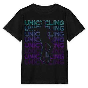 Unicycling Unicycling Unicycle Retro - Stanley/Stella MINI CREATOR Kids’ T-Shirt - black - Front - Mikhail (115cm)