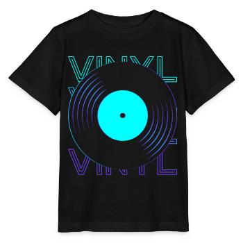 Vinyl-Schallplatte Vinyl-Schallplattenspieler Phon - Stanley/Stella Kinder T-Shirt MINI CREATOR  - Schwarz - Vorne - Mikhail (115cm)