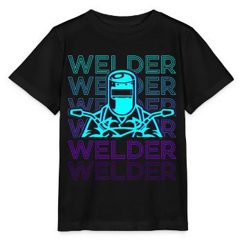 Welder Welding Welding Retro - Stanley/Stella MINI CREATOR Kids’ T-Shirt - black - Front - Mikhail (115cm)