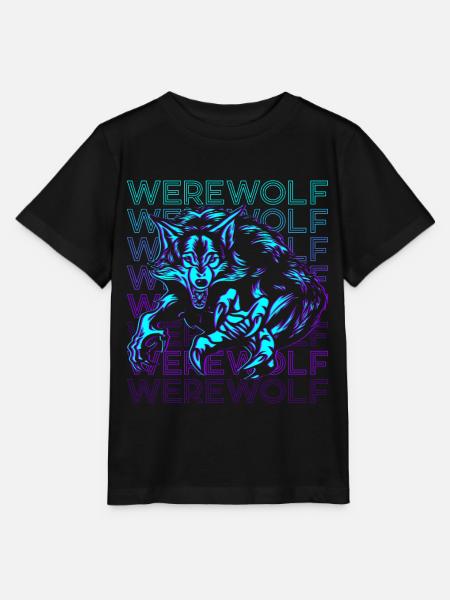 Werwolf Retro - Stanley/Stella Kinder T-Shirt MINI CREATOR  - Schwarz