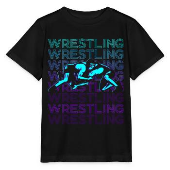 Wrestling Ringer Retro - Stanley/Stella MINI CREATOR Kids’ T-Shirt - black - Front - Mikhail (115cm)
