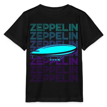 Zeppelin Luftschiff Retro - Stanley/Stella Kinder T-Shirt MINI CREATOR  - Schwarz - Vorne - Mikhail (115cm)