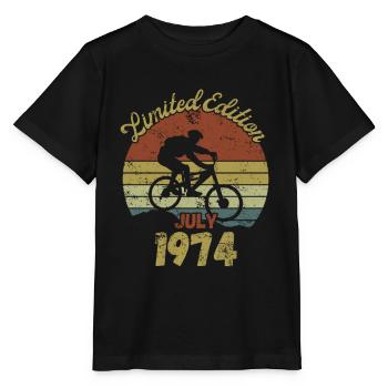Birthday Bike Bike July 1974 - Stanley/Stella MINI CREATOR Kids’ T-Shirt - black - Front - Mikhail (115cm)
