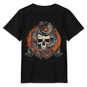 Skull Snake Tattoo Lover Tattoo - T-shirt bio MINI CREATOR Stanley/Stella Enfant - noir - Devant - Mikhail (115cm)