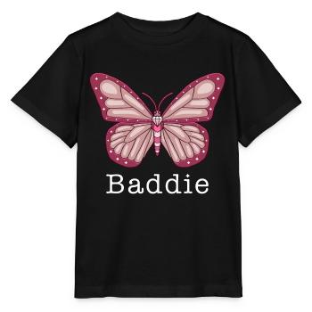 Baddie Girl Esthétique Papillon - T-shirt bio MINI CREATOR Stanley/Stella Enfant - noir - Devant - Mikhail (115cm)
