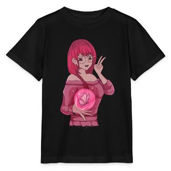 Baddie Girl Esthétique Anime Fille Papillon - T-shirt bio MINI CREATOR Stanley/Stella Enfant - noir - Devant - Mikhail (115cm)