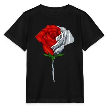 Cyborg Rose Cyber Aesthetics - Stanley/Stella MINI CREATOR Kids’ T-Shirt - black - Front - Mikhail (115cm)