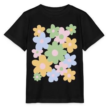 Dänische Blumen in Pastell-Ästhetik - Stanley/Stella Kinder T-Shirt MINI CREATOR  - Schwarz - Vorne - Mikhail (115cm)