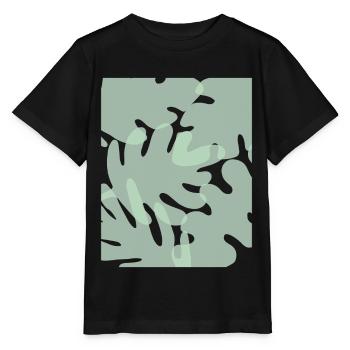 Dänische Pastell-Ästhetik-Blätter - Stanley/Stella Kinder T-Shirt MINI CREATOR  - Schwarz - Vorne - Mikhail (115cm)