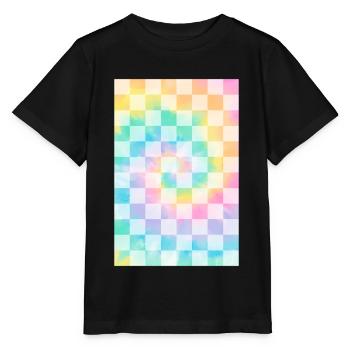 Dänische Pastell-Ästhetik Tie Dye - Stanley/Stella Kinder T-Shirt MINI CREATOR  - Schwarz - Vorne - Mikhail (115cm)