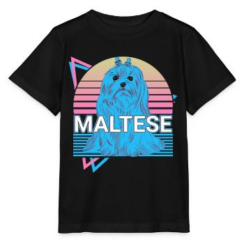 Rétro maltais - T-shirt bio MINI CREATOR Stanley/Stella Enfant - noir - Devant - Mikhail (115cm)