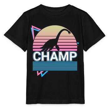 Champ Kryptide Kryptozoologie Retro - Stanley/Stella Kinder T-Shirt MINI CREATOR  - Schwarz - Vorne - Mikhail (115cm)